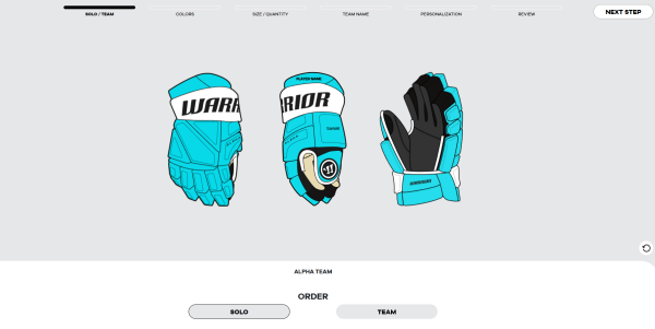 Warrior Custom Handschuh Alpha Team YTH