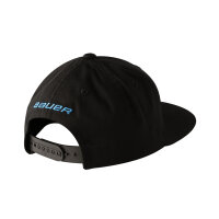 BAUER Flat Brim Snapback Cap - schwarz